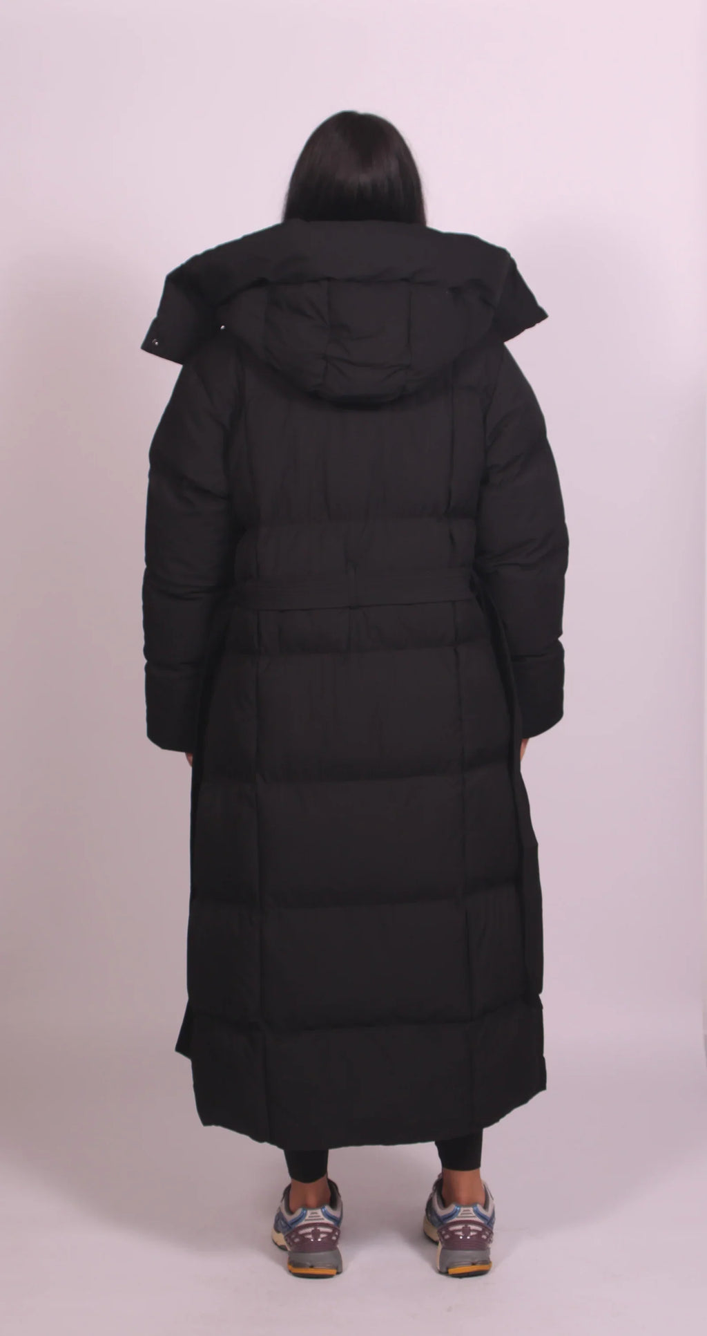Long Down Jacket with Hood