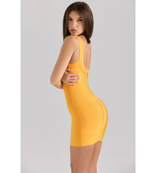 Golden Hour Bandage Mini dress